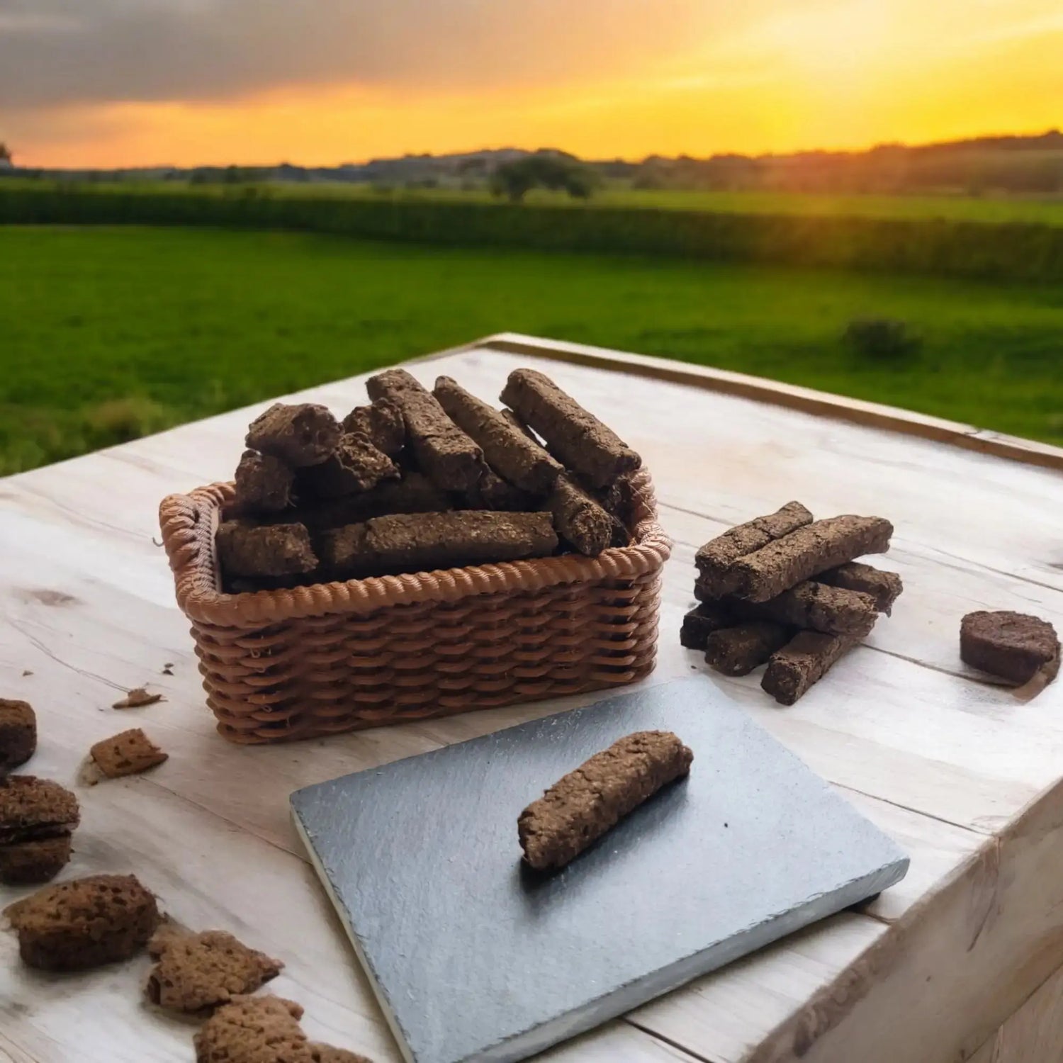 Basket of turf incense 