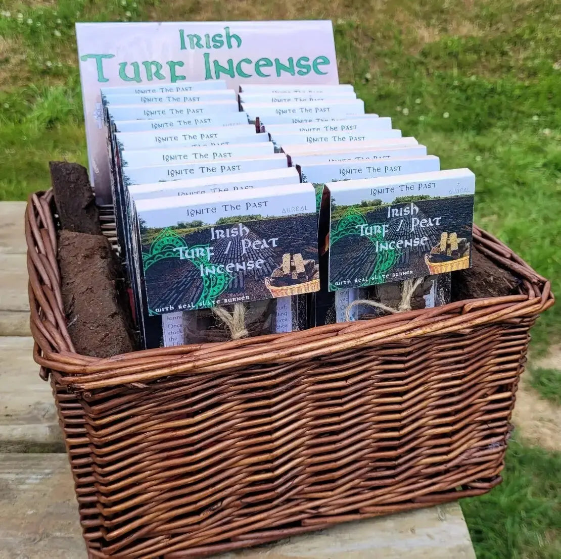 Basket of turf incense