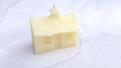 Cream beeswax Irish cottage candle with a chimney wick