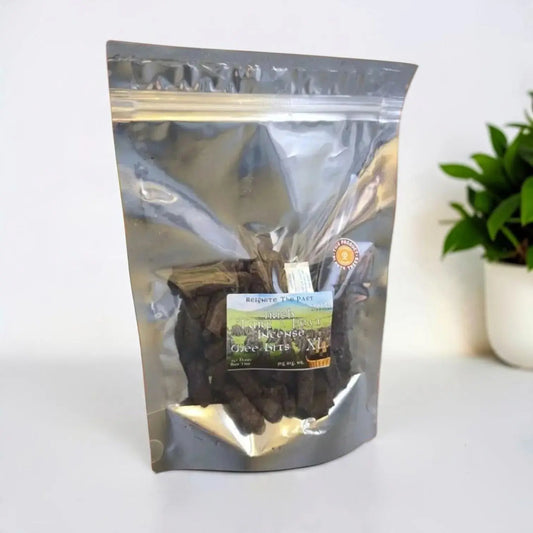 Irish Turf Peat Incense Wee Bits in a clear and silver resealable bag